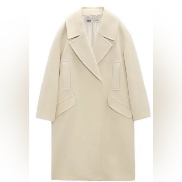 ZARA Oversized Coat with Pockets   NWOT - Picture 2 of 2